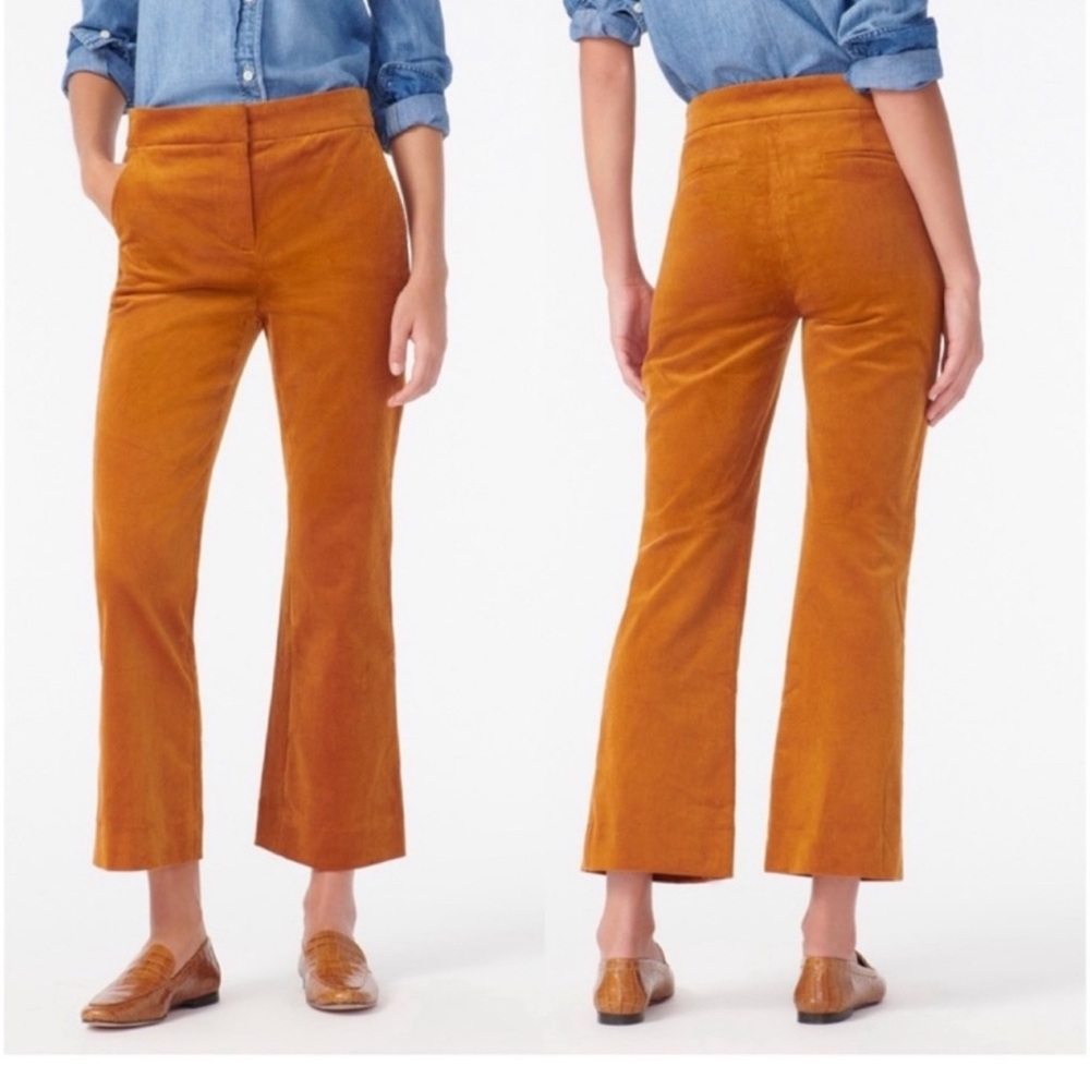 J Crew Haden Kick-out crop Corduroy pants  size 0